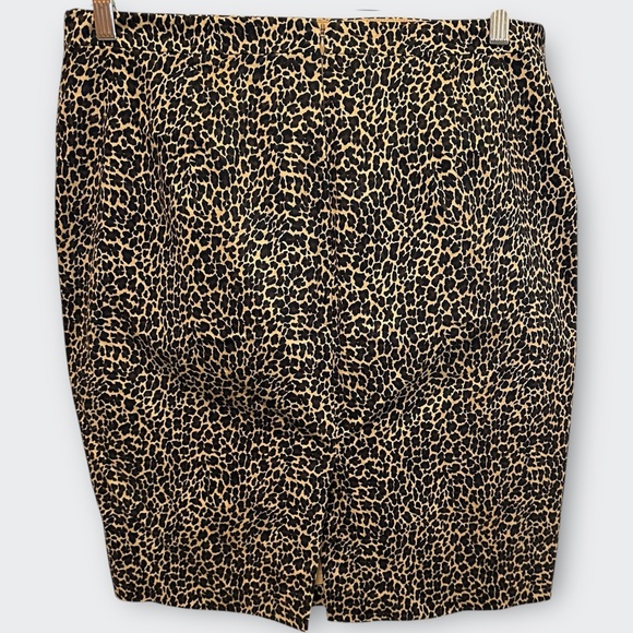 J CREW No 2 Pencil Skirt Leopard 12 | Brown Black Animal Mob Wife Old Money Y2K - Picture 7 of 13